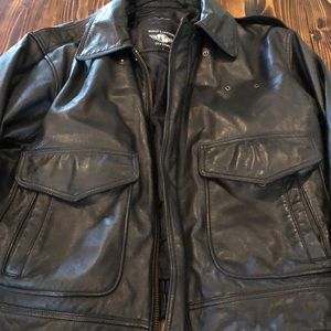 Men’s leather aviation jacket medium